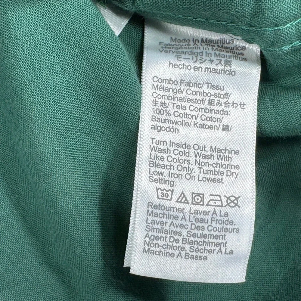 J.Crew Mens Double Weave Button Up Shirt L Green White Check NWT